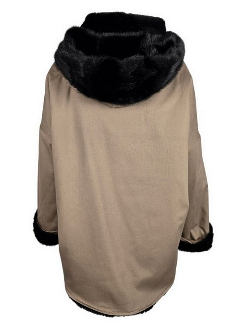 trench donna a scatola con interno in eco-visione cammello Virginia Bizzi | VY8010X+BIVIS878